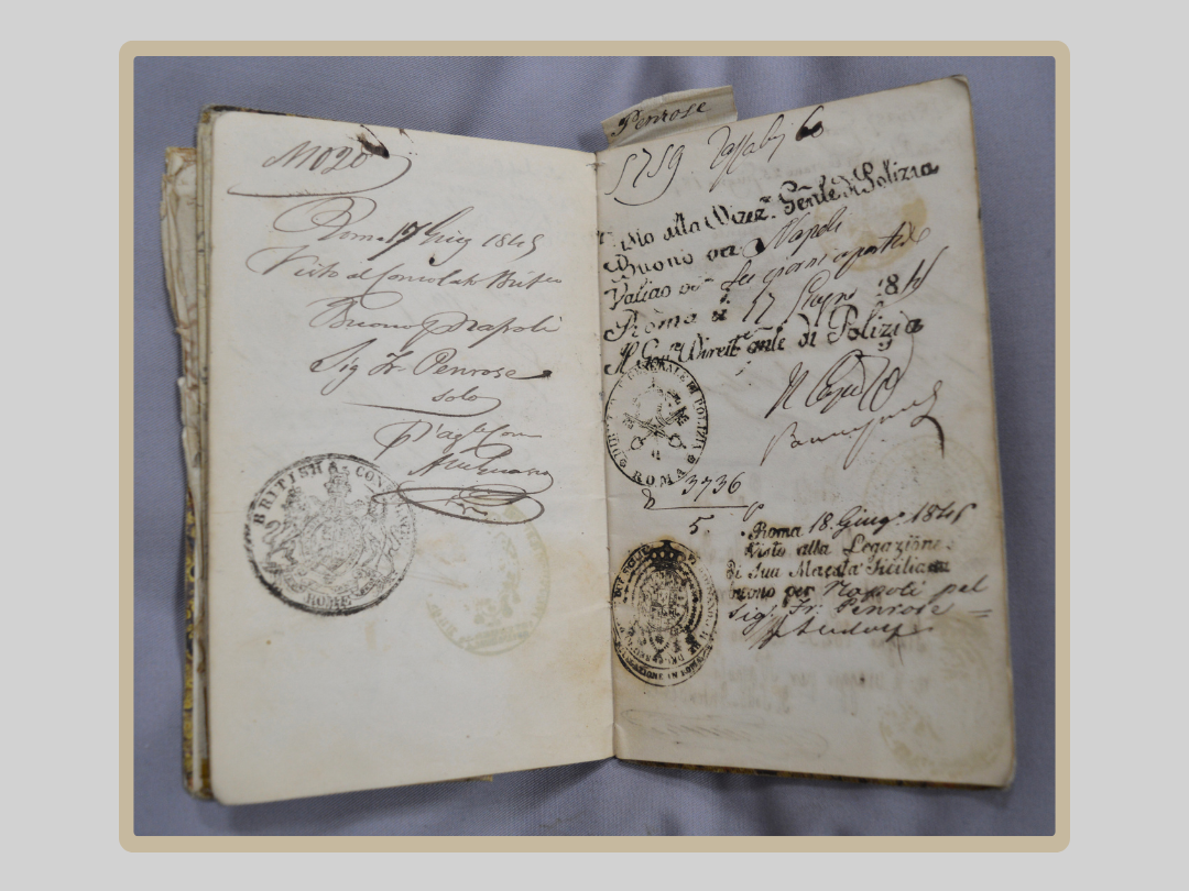 Archive donation - Penrose's passport
